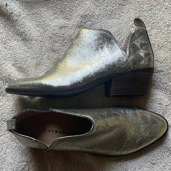 Lucky Brand Shoes - Lucky Brand 8.5 New Women's Metallic Ankle Booties